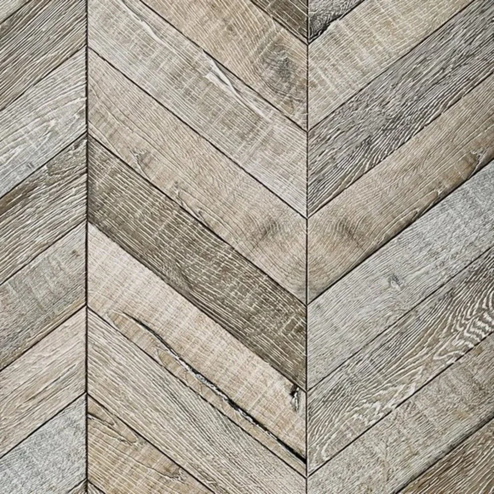 Wood Wallpaper Herringbone Peel and Stick Wallpaper‎ 17.7inch×118.1inch Rustic